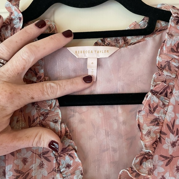 Rebecca Taylor floral top - size 6 - Picture 3 of 5